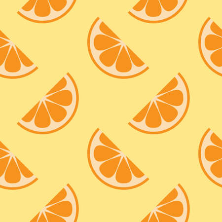 Oranges seamless pattern with. Citrus background. Vector illustration. Summer tropical background. colorful vector. hand drawing. fruit theme. design for fabric, textile, print, wrapperのイラスト素材