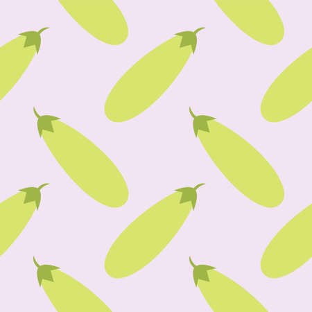 green eggplant seamless pattern background color flat design vector illustration.のイラスト素材