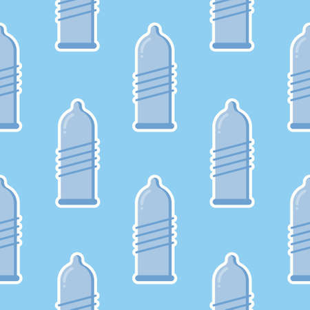 condom seamless pattern flat designのイラスト素材