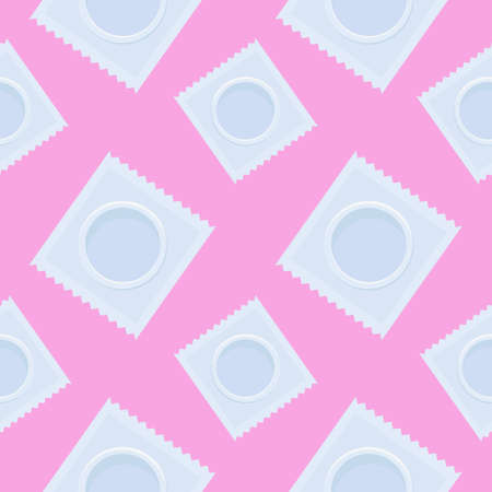 condom seamless pattern flat designのイラスト素材
