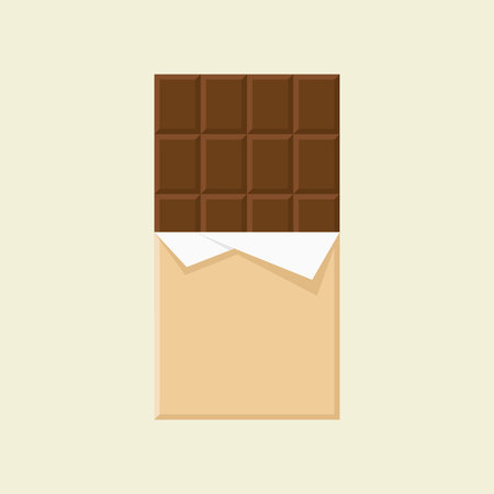 chocolate bar flat design vector illustration.のイラスト素材