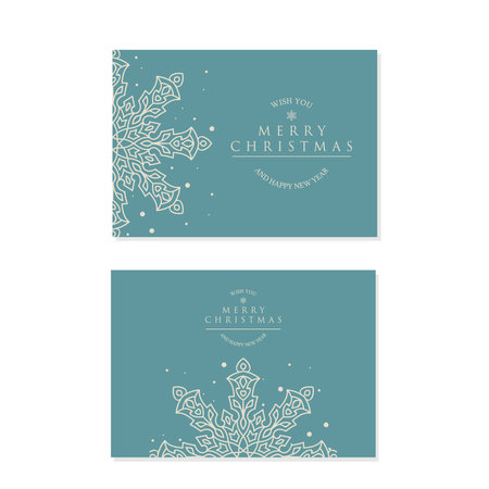 blue seamless snowflake border, Christmas design for greeting card. Vector illustration, merry xmas snow flake header or banner, wallpaper or backdrop decorのイラスト素材