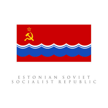 Estonian soviet socialist republic flag. isolated on white backgroundのイラスト素材