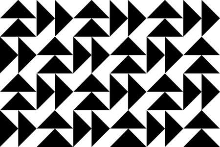 Monochrome Abstract Vector Pattern Design. Geometry abstract shapes design. Minimal geometric monochrome poster, flat retro style vector illustrationのイラスト素材