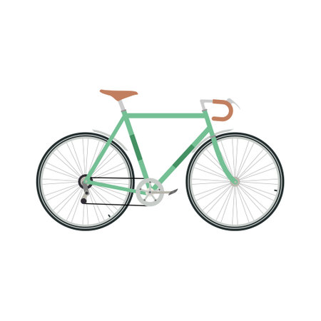 vintage road bike flat design vector illustration. vintage bicycleのイラスト素材