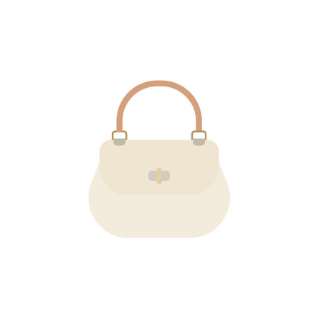 woman handbag flat design vector illustration. Leather handbags. Woman colorful luxury modern hand bag with handle, beautiful clutch and accessory vectorのイラスト素材