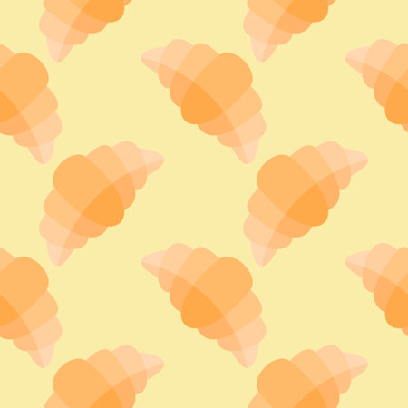 croissant seamless pattern vector illustrationのイラスト素材