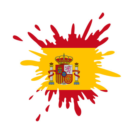 spain flag splash design vector illustrationのイラスト素材