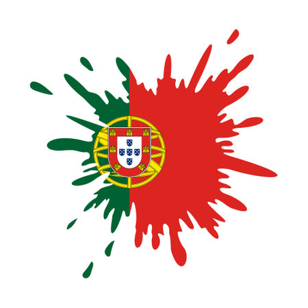 portugal flag splash design vector illustrationのイラスト素材