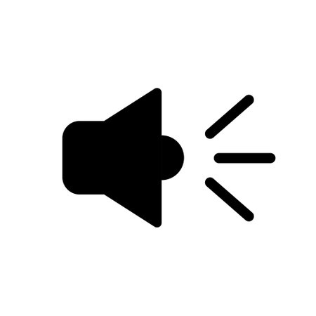 Volume web symbol icon. Graphic elements for your design. Volume Speaker icon vector. Audio speaker symbol vector Sound icon and bar scale sign.のイラスト素材