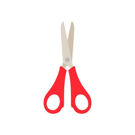 scissors flat design vector illustration isolated on white backgroundのイラスト素材