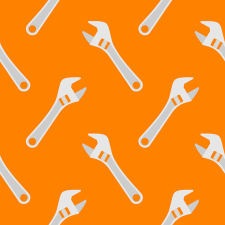 Wrench seamless pattern vector illustration. Suitable for backgrounds, wallpapers, fabrics, textiles, wrapping papers, printed materials, and many more.のイラスト素材