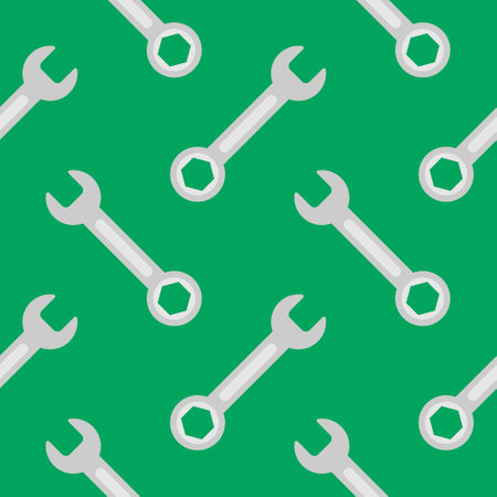 Wrench seamless pattern vector illustration. Suitable for backgrounds, wallpapers, fabrics, textiles, wrapping papers, printed materials, and many more.のイラスト素材