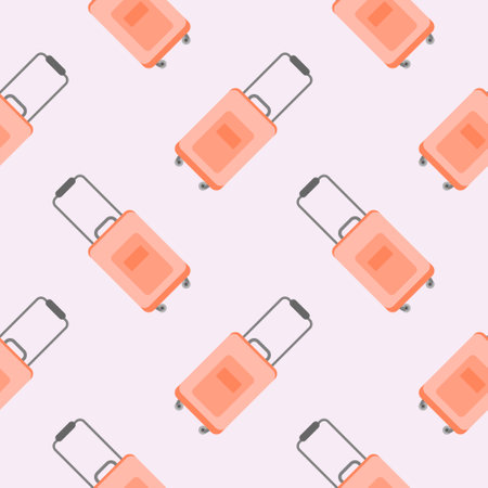 suitcase seamless pattern vector illustration. Suitable for backgrounds, wallpapers, fabrics, textiles, wrapping papers, printed materials, and many more.のイラスト素材