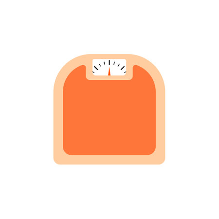 weight scales flat design vector illustration. Bathroom Floor Scales Icon Weight Measure Equipment Flat Vector Illustrationのイラスト素材