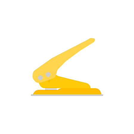 Hole puncher flat design vector illustration isolated on white background. paper hole puncher stationery equipment.のイラスト素材
