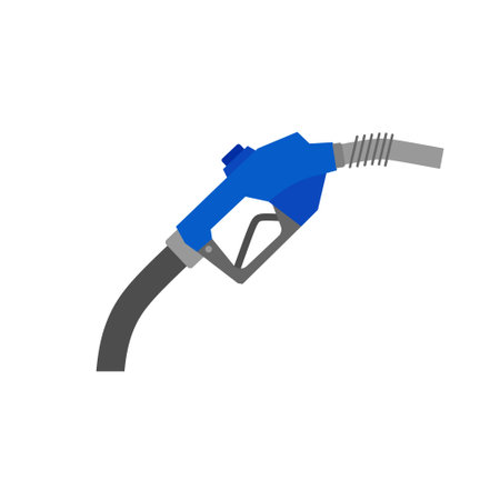 fueling nozzle gasoline vector illustration isolated on white background, diesel, gas isolated on transparent background. Art design petroleum fuel pump. Petrol station signのイラスト素材