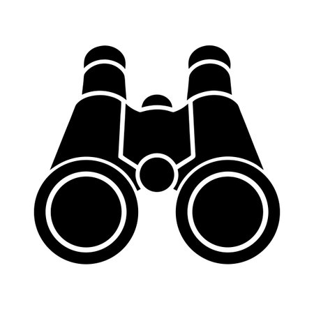 minimal-binoculars-line-iconのイラスト素材
