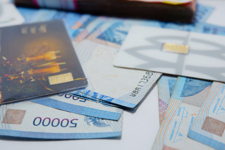 Indonesia banknote, The rupiah is the official currency of Indonesia, Business of Financial, Earning of Indonesia Businessのeditorial素材
