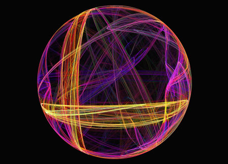 A twisted globe fractalの写真素材