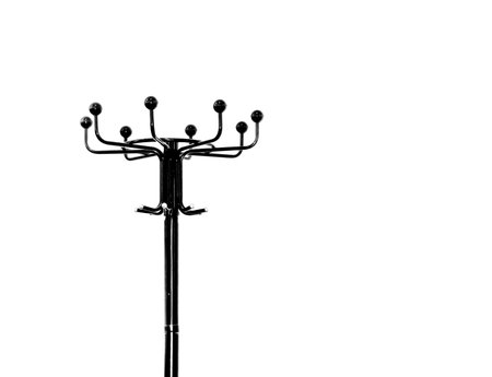 Vacant old coat-rack, isolated