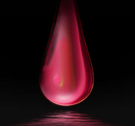dripping red liquid; isolatedの写真素材