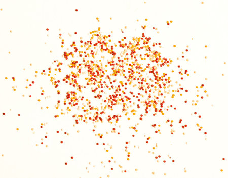 Scattered colorful globules, isolated