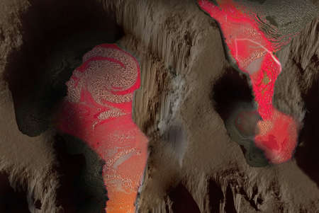 Volcanic eruption, 3d の写真素材
