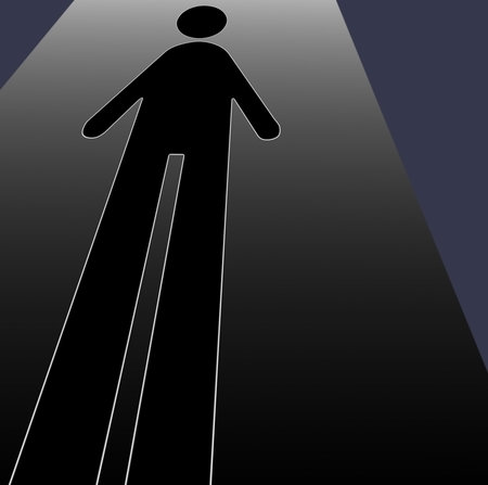 Abstract outline on roadの写真素材