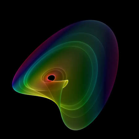 colorful wavy fractal の写真素材