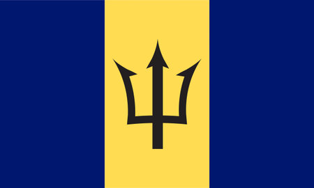Barbados flagのイラスト素材
