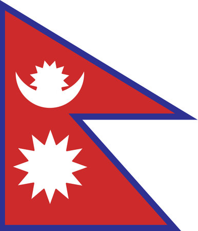 Nepal flagのイラスト素材