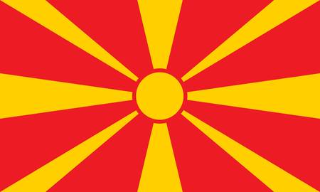 Macedonia flagのイラスト素材