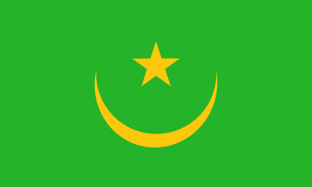 Mauritania flagのイラスト素材