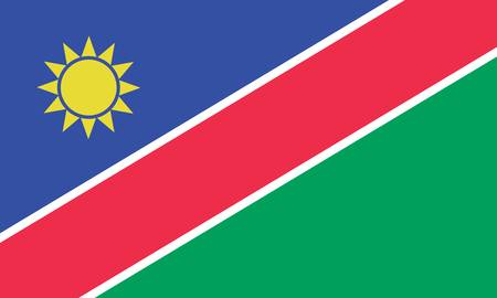 Namibia flagのイラスト素材
