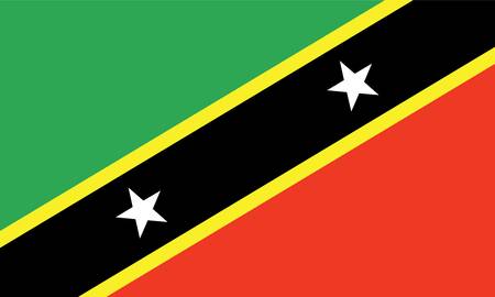 Saint kitts Nevis flagのイラスト素材