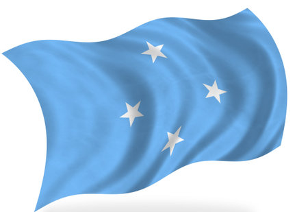 Micronesia  flag, isolatedの写真素材
