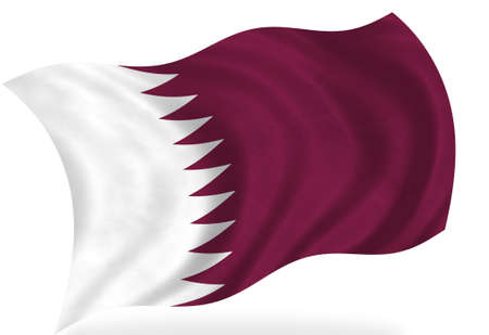 Qatar  flag, isolatedの写真素材