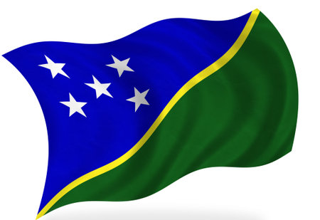 Solomon Islands  flag, isolatedの写真素材