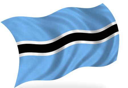 Botswana  flag, isolatedの写真素材