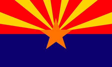 Arizona (USA) flagのイラスト素材