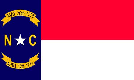 North Carolina (USA) flagのイラスト素材