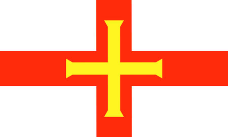 Guernsey island, flagのイラスト素材