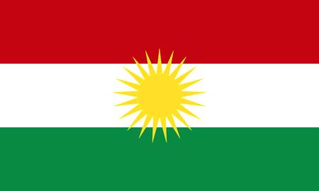 kurdistan flagのイラスト素材