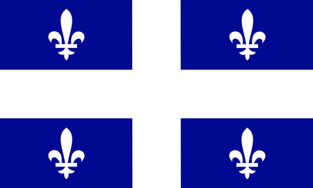 Quebec (Canada) flagのイラスト素材
