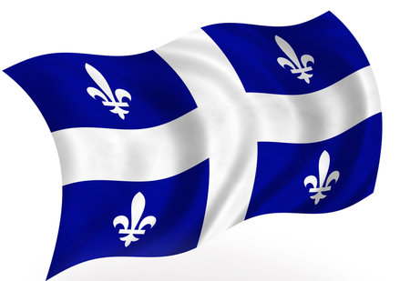 Quebec (Canada) flagの写真素材
