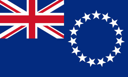 Cook Islands flagのイラスト素材