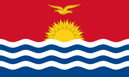 Kiribati flagのイラスト素材