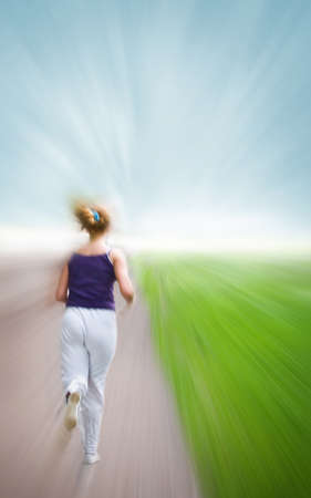 running woman の写真素材