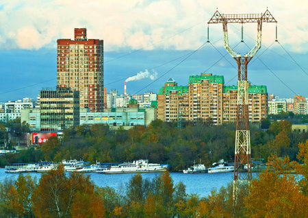 Moscow city, Tushino district, autumn 2011のeditorial素材